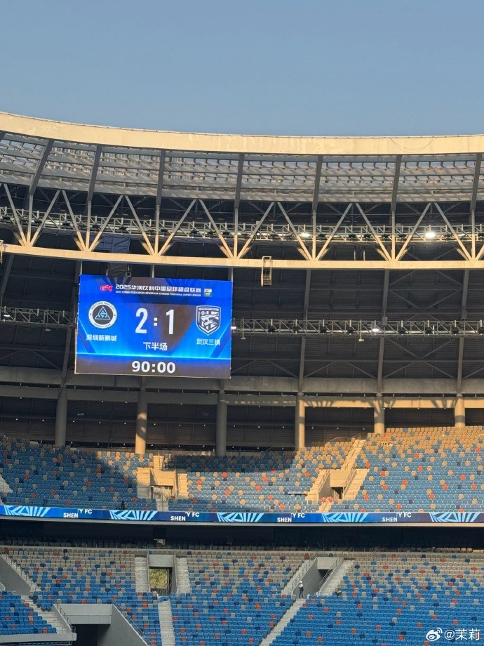 熱身賽：深圳新鵬城在常規(guī)時間2-1勝武漢三鎮(zhèn)，在加時賽2-2戰(zhàn)平
