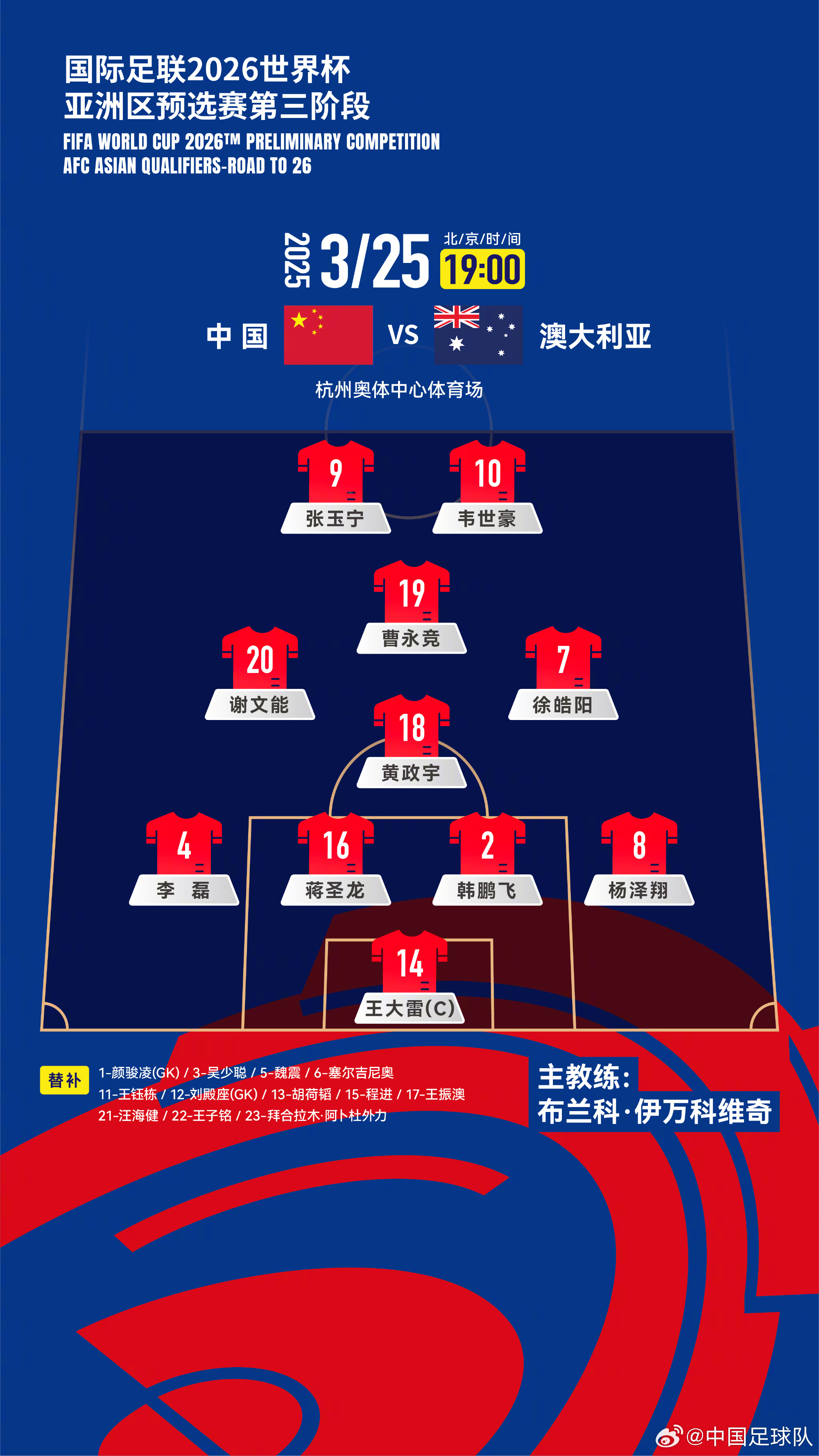 遭伊萬詬病！國足首發(fā)11人聯(lián)賽出場：僅4人鐵主力，楊澤翔0出場